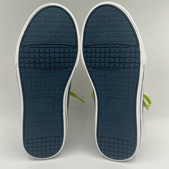 DC W TONIK Shoes - Blue Gray Suede Lime Laces Boys Size 7 - Picture 12 of 13